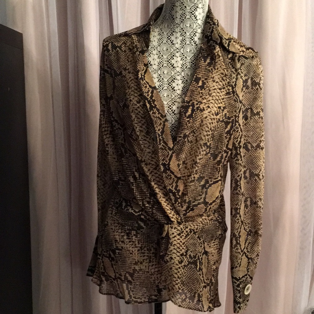 Zara woman Snake Print Blouse